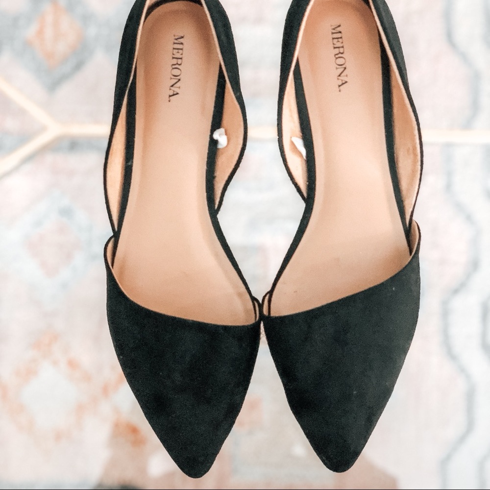 Merona Black Suede Flats